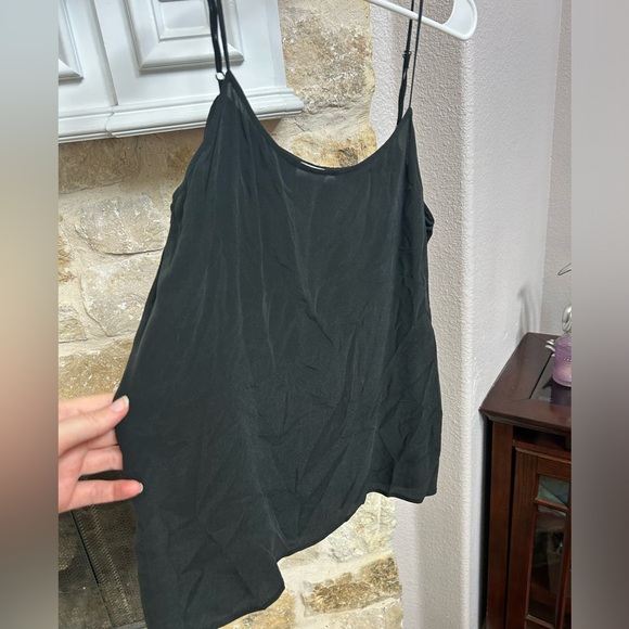Equipment 100% Silk Black Spaghetti Strap Top - Picture 6 of 6